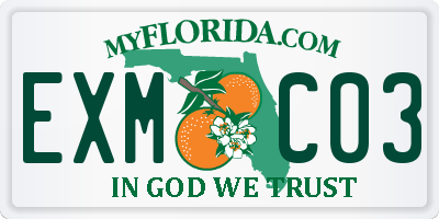 FL license plate EXMC03