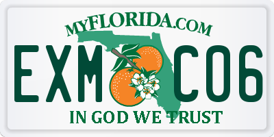 FL license plate EXMC06