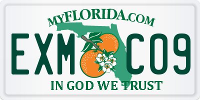 FL license plate EXMC09