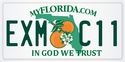 FL license plate EXMC11