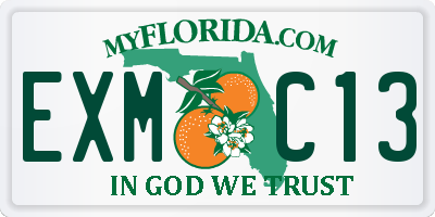 FL license plate EXMC13