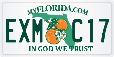 FL license plate EXMC17