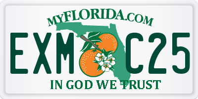 FL license plate EXMC25