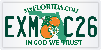 FL license plate EXMC26