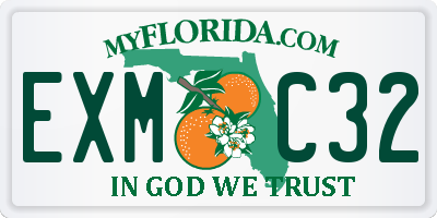 FL license plate EXMC32