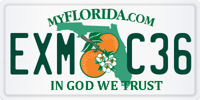 FL license plate EXMC36