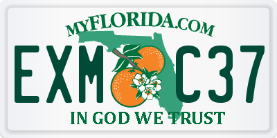 FL license plate EXMC37