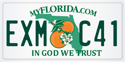 FL license plate EXMC41