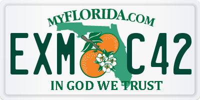 FL license plate EXMC42