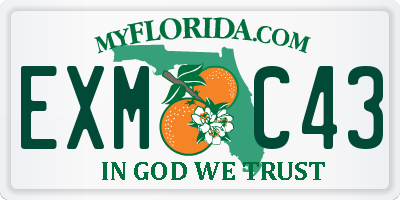 FL license plate EXMC43
