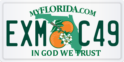 FL license plate EXMC49