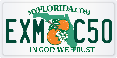 FL license plate EXMC50