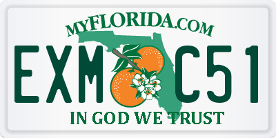 FL license plate EXMC51