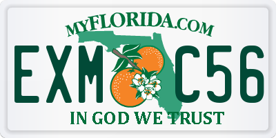 FL license plate EXMC56