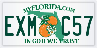 FL license plate EXMC57