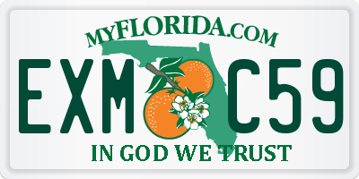 FL license plate EXMC59
