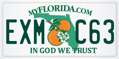 FL license plate EXMC63