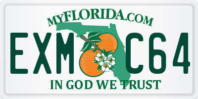 FL license plate EXMC64