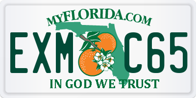 FL license plate EXMC65