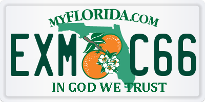 FL license plate EXMC66