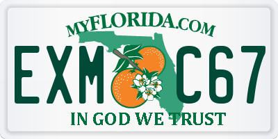 FL license plate EXMC67