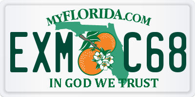 FL license plate EXMC68