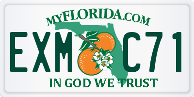 FL license plate EXMC71