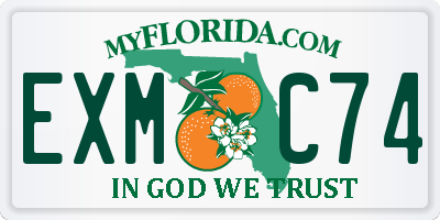 FL license plate EXMC74