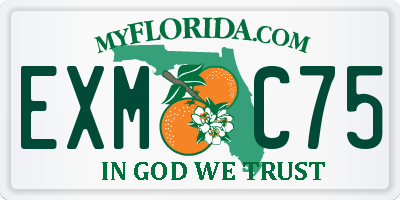 FL license plate EXMC75