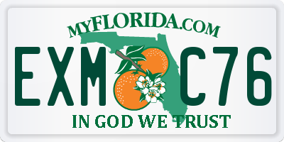 FL license plate EXMC76