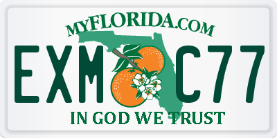 FL license plate EXMC77