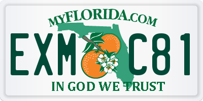 FL license plate EXMC81