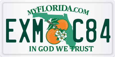 FL license plate EXMC84