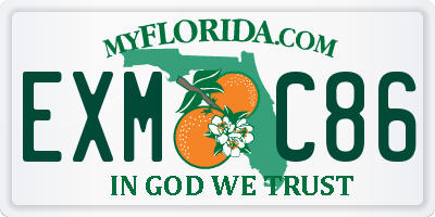 FL license plate EXMC86