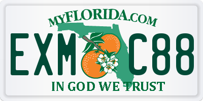 FL license plate EXMC88