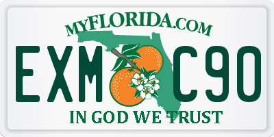 FL license plate EXMC90