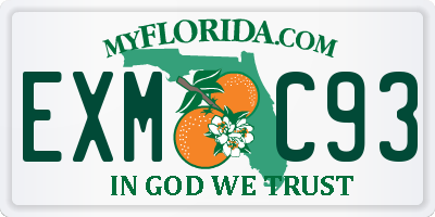 FL license plate EXMC93