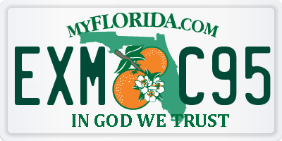FL license plate EXMC95