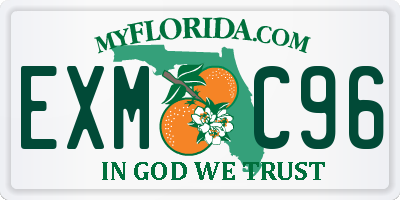 FL license plate EXMC96