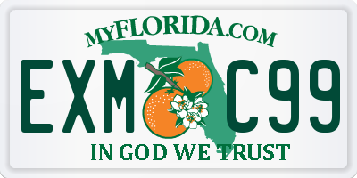 FL license plate EXMC99