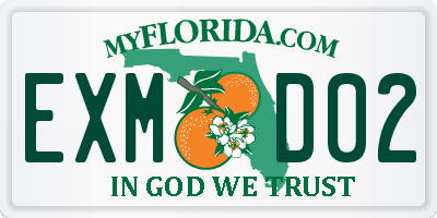 FL license plate EXMD02