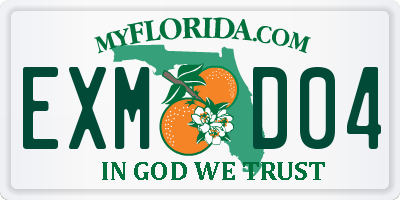 FL license plate EXMD04