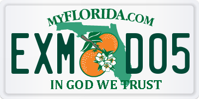 FL license plate EXMD05