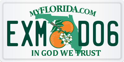 FL license plate EXMD06