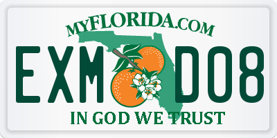 FL license plate EXMD08