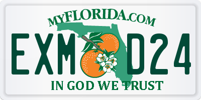 FL license plate EXMD24