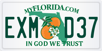 FL license plate EXMD37