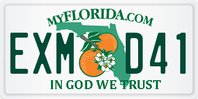 FL license plate EXMD41