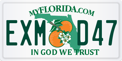 FL license plate EXMD47