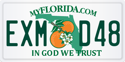 FL license plate EXMD48